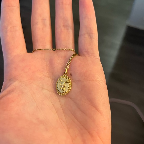 Mejuri Gold Vermeil Strength Tarot Card Necklace. - Picture 6 of 6